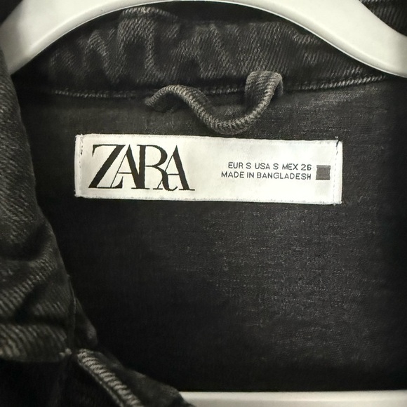 ZARA Charcoal Denim Jacket - Picture 7 of 7